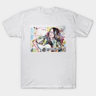 JOAN BAEZ watercolor portrait .2 T-Shirt